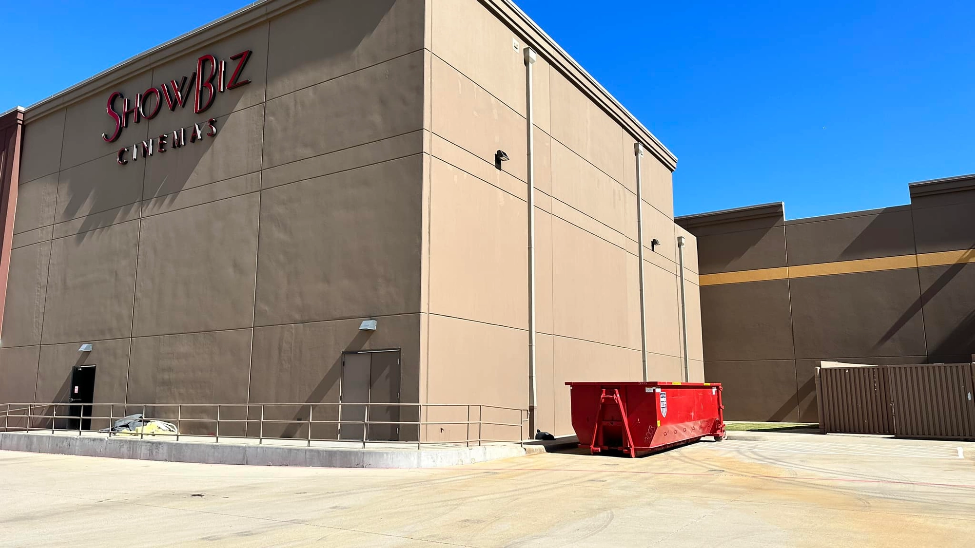 American AF Dumpsters commercial roll-off at business location