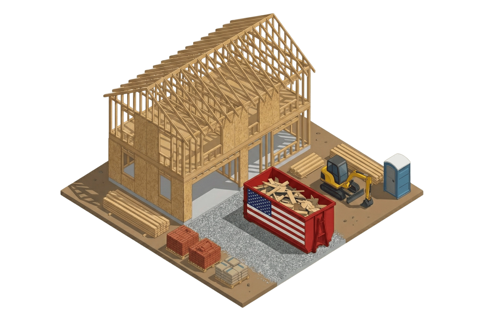 Construction dumpster rental for job sites