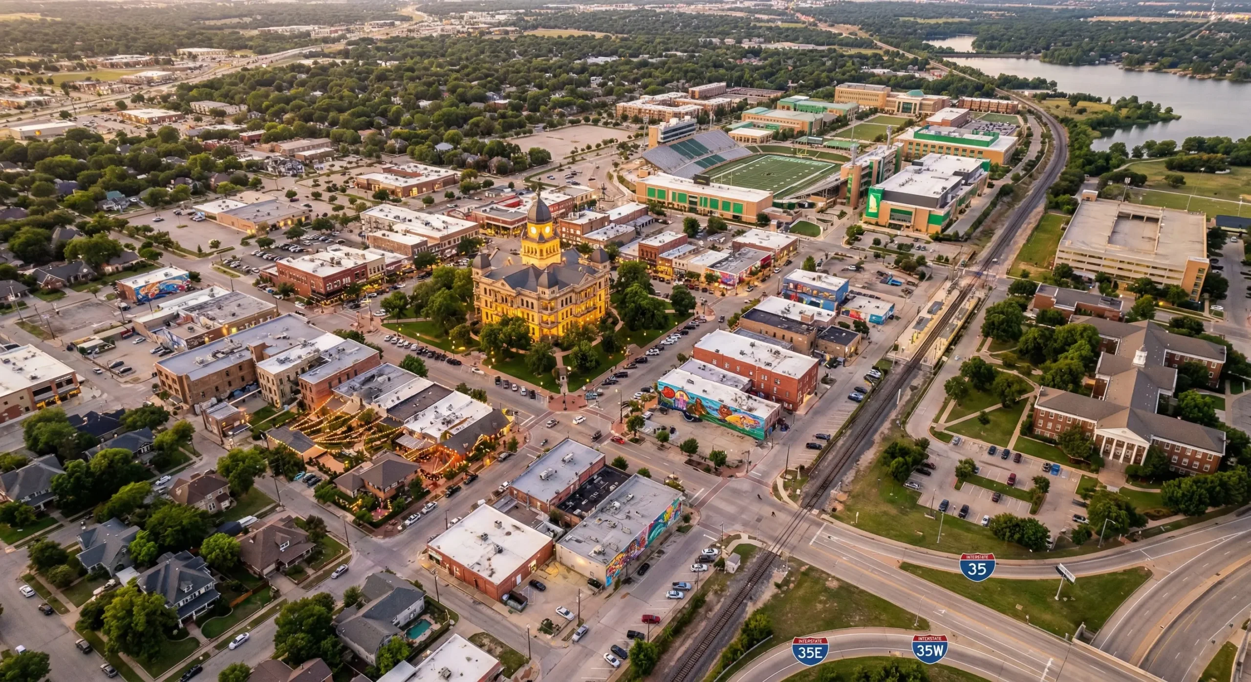 American AF Dumpsters roll-off container delivery in Denton Texas