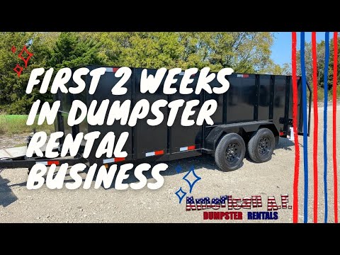 New dumpster rental business owner reviewing equipment and operations during first two weeks
